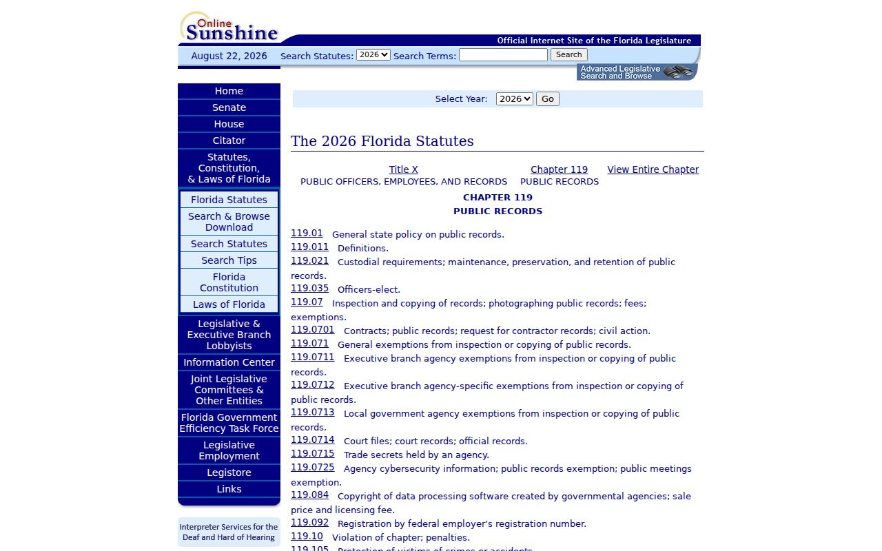 DeLand residents directory Florida vital certificates