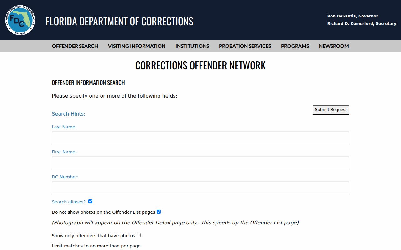Florida corrections search with limits for DeLand neighbors research