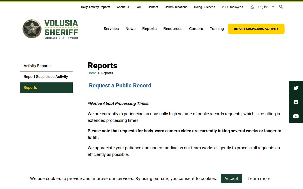 Volusia Sheriff reports channel for lawful DeLand neighbors safety research